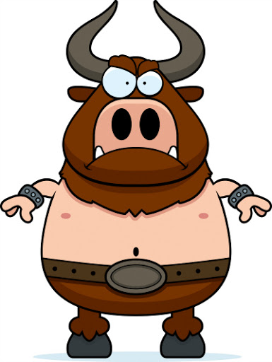 cartoon minotaur